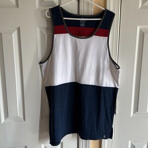 American Eagle Outfitters Red and White Tank Top, XLT